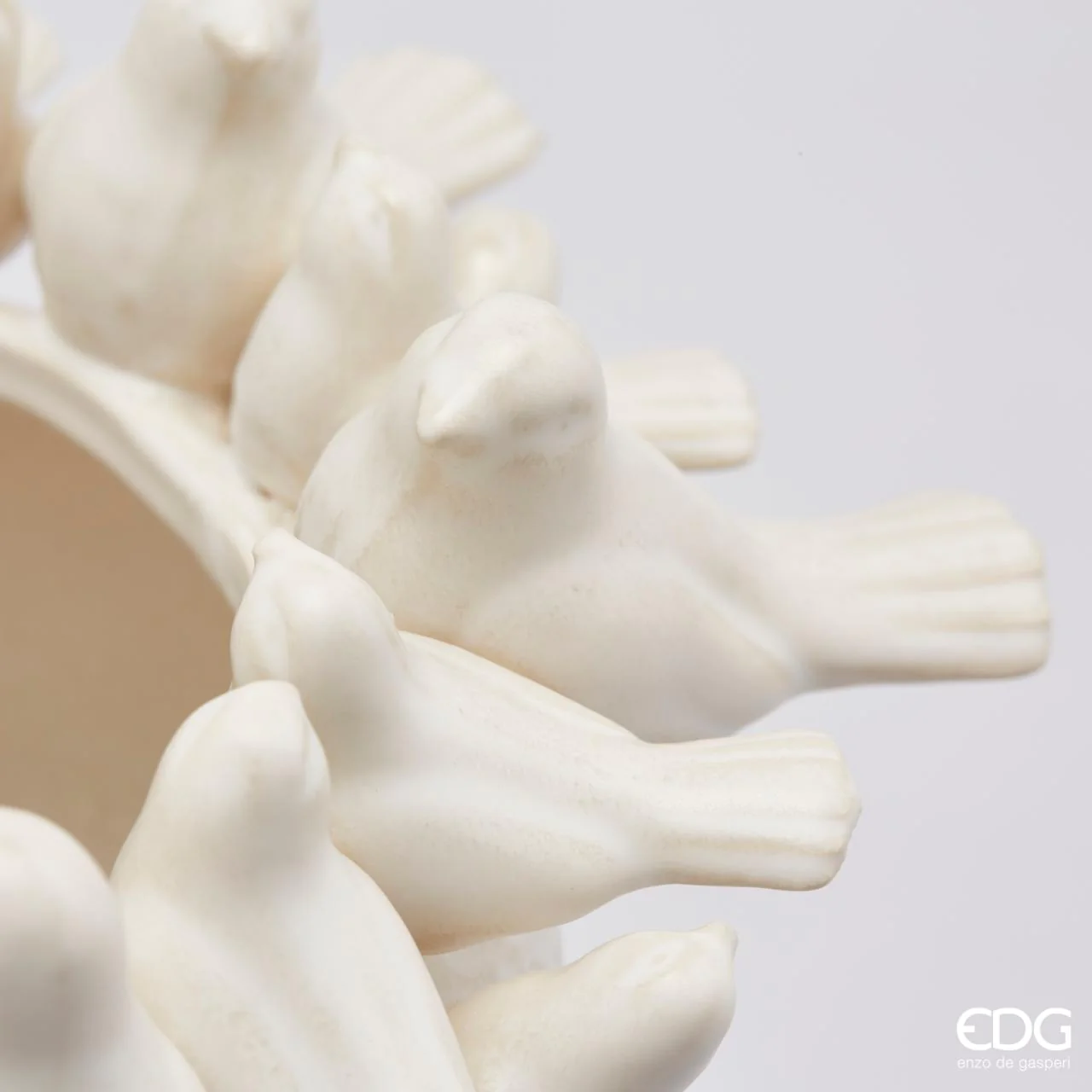 EDG Vaso in ceramica avorio con colombine H 33 cm - immagine 3