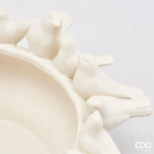 EDG Vaso in ceramica avorio con colombine H 33 cm - immagine 4