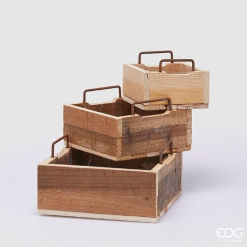 EDG Tris Caisses en bois avec poignées