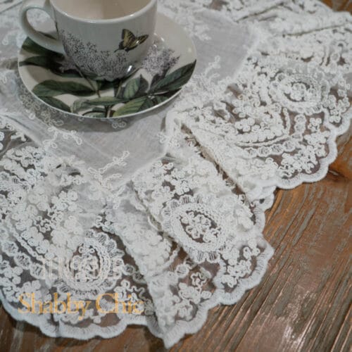 Chez Moi Centrino Etoile Corinzio bianco naturale 45×55 3