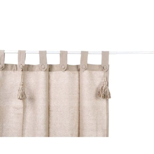 Blanc Mariclo Tenda beige con passanti e nappe 140x300 Infinity collection