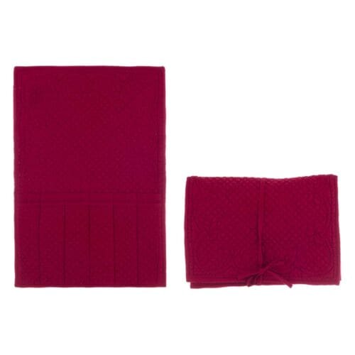 Alternative view of Blanc Mariclo Elegante Portaposate natalizio in boutis rosso