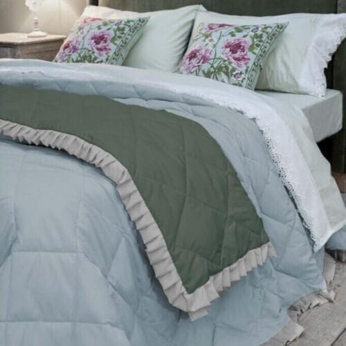 Blanc Mariclo Trapunta matrimoniale azzurra double face 260x260