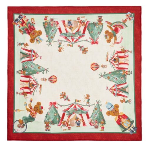 Nuvole di Stoffa Centrotavola natalizio Circus Bear Wonderland 120x120