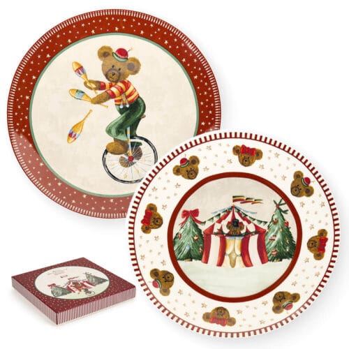 Nuvole di Stoffa Set 2 Piatti dessert decorati Bear Wonderland