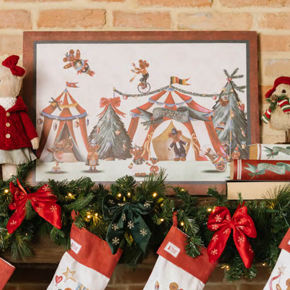 Tableau de Noël Nuvole di Stoffa tissu Collection Bear Wonderland 70x50