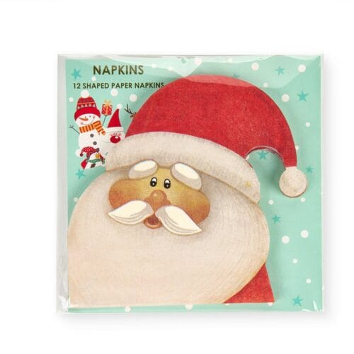 Confezioni 12 tovaglioli in carta babbo natale 33x33