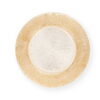 Plato bajo de vidrio con borde circular dorado 33 cm Nuvole di Stoffa