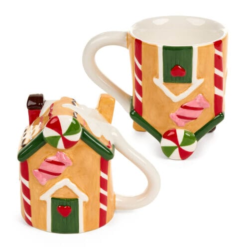 Nuvole di Stoffa Tazza Up e Down Marzapane e Caramelle Cartolina di Natale