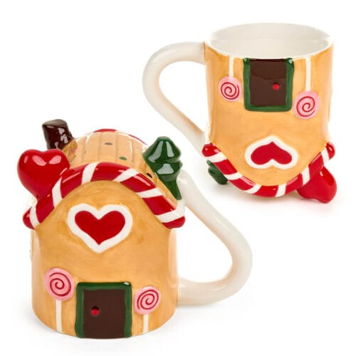 Nuvole di Stoffa Tazza Up e Down Marzapane e Cuoricini Cartolina di Natale