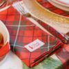 Tovagliolo tartan in cotone Collezione Cartolina di Natale 42x42