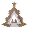 Decorazione natalizia Albero di natale in legno H 34 cm Blanc Mariclo