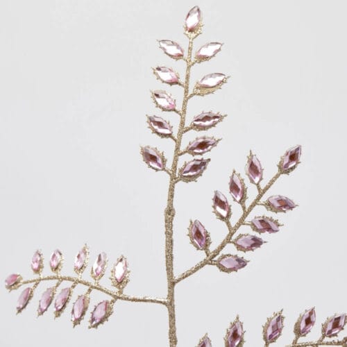 Alternative view of Ramo di Felce dorato Gioiello con Pietre Rosa H 80 cm EDG 🌟