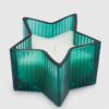 EDG Vela de cristal verde en forma de estrella corazón esencia cedro 20 horas