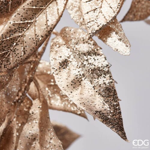 Alternative view of Couronne de laurier dorée à paillettes diamètre 50 cm EDG