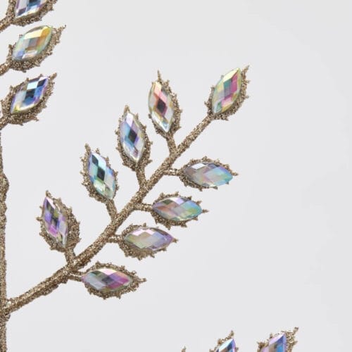 Alternative view of Ramo di Felce Dorato Jewel con Gemme Multicolor h 40 cm EDG 🌿