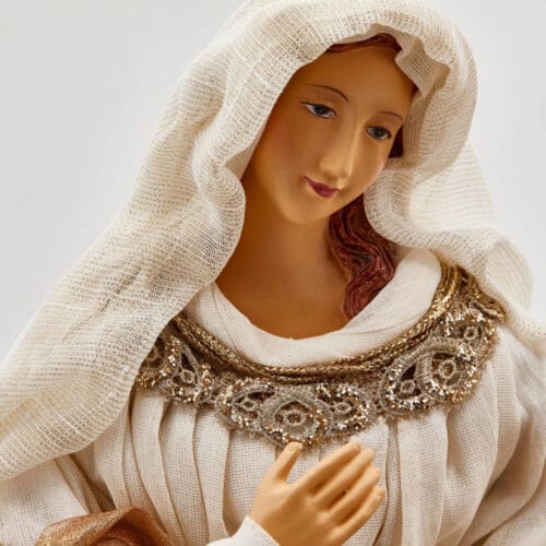 EDG Set Natività Sacra Famiglia bianco e oro H 70 cm - immagine 3