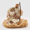 Set di Natività Lord con base di paglia, figure di Maria, Giuseppe e Gesù Bambino, alte 32 cm, realizzato da Enzo De Gasperi.