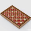 Scatola di 40 palline di Natale EDG, decorate con Babbo Natale e alberi di Natale, di colore rosso e bianco, diametro 2 cm, perfette per aggiungere un tocco festivo al tuo albero di Natale.