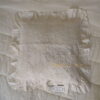 Chez Moi Housse de coussin à volants et dentelle corinthienne 50x50 Biscuit