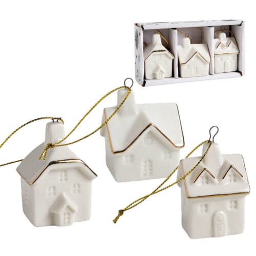 Mathilde M. Cofanetto con 3 Casette in ceramica bianca