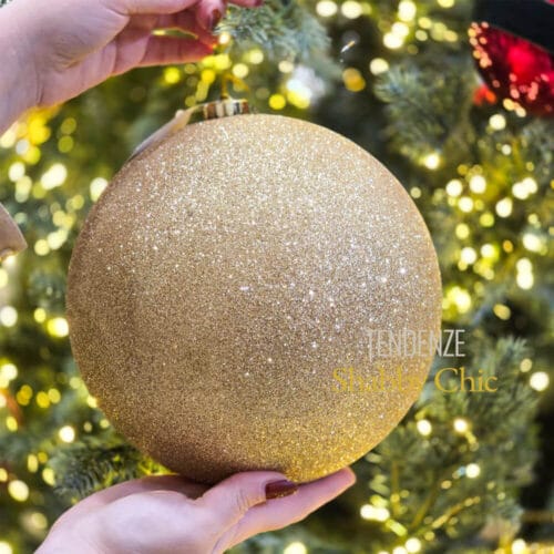 EDG Sfera di natale Oro e Glitter diametro 20 cm