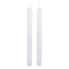 Candele da cena a LED alte con fiamma 3D tremolante, rivestimento in paraffina bianca, coppia di Chic Antique.
