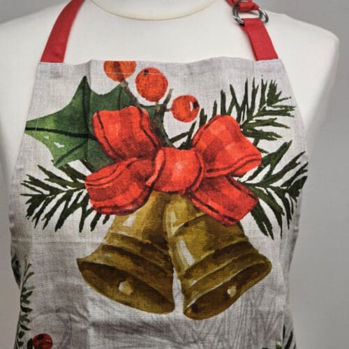 dettaglio grembiule con presine vischio