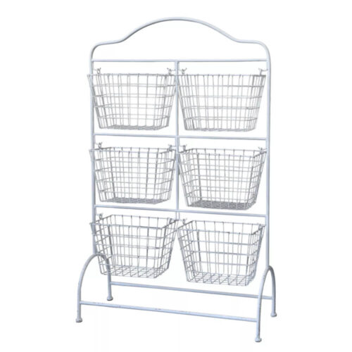 Alternative view of Expositor Shabby Chic con 6 Cestas de Metal 76x122