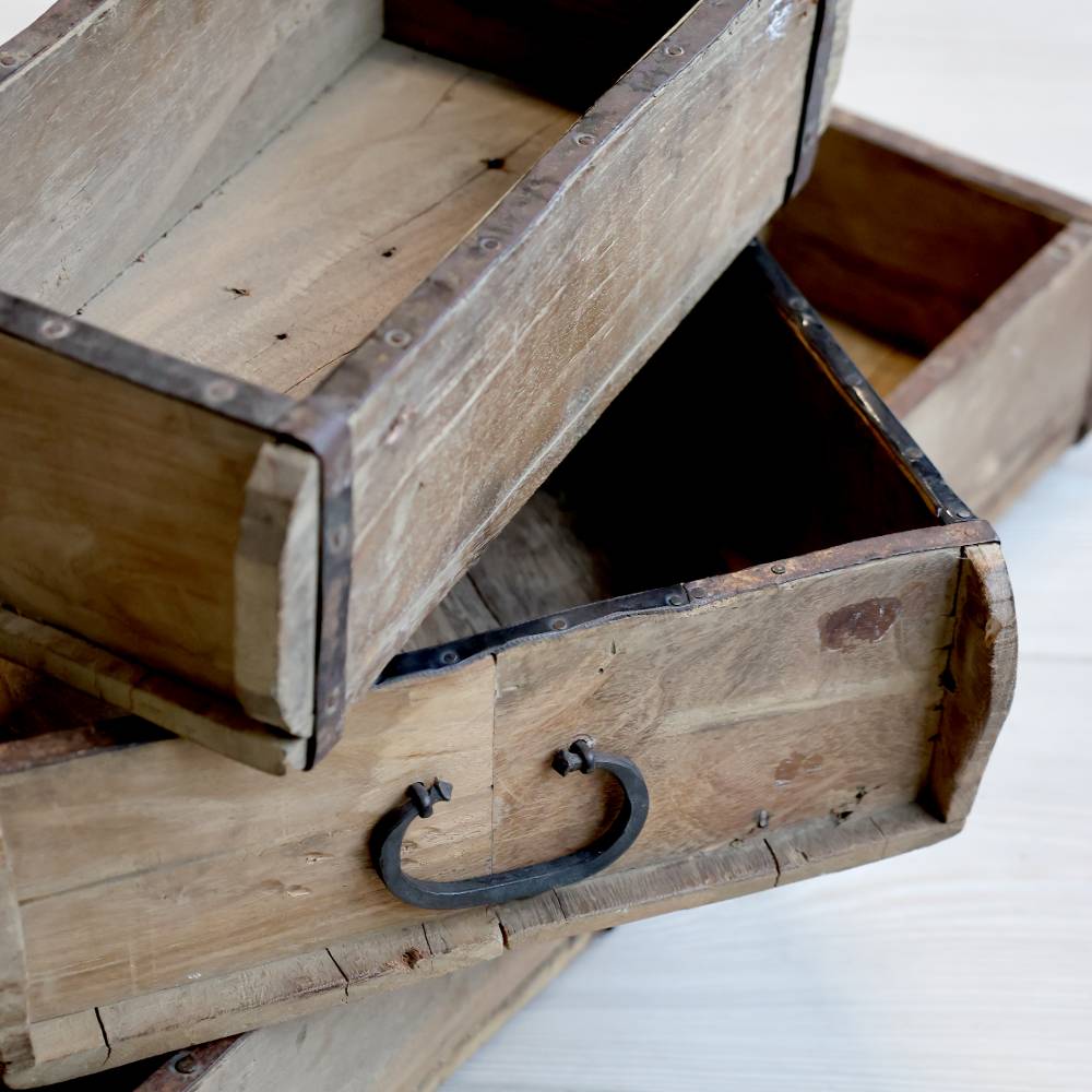 Bandeja de almacenamiento de madera Chic Antique Vintage L 30 cm - Imagen 5