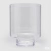 Scopri l’elegante vaso cilindrico in vetro trasparente EDG con base a piedistallo, ideale per composizioni floreali e decorazioni con candele. Design raffinato per ogni ambiente.