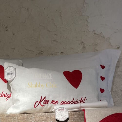 Collection Je t'aime de Blanc Mariclò : une touche romantique pour votre maison 4 federe cuore ricamato blanc mariclo