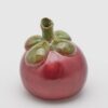 Vaso monofiore Mangostano EDG in ceramica smaltata, con sfumature di verde e rosso, ispirato al frutto tropicale.