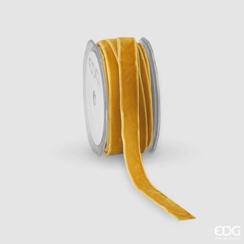 Nastro in velluto color ambra di 16MM su bobina, marchio EDG