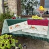 L'Atelier 17 Tovaglia a quadretti vichy Love Forest 160x180 verde bosco