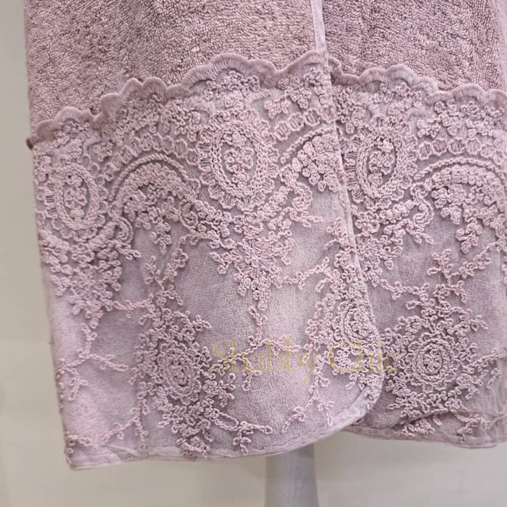 Chez Moi Peignoir Femme Col Châle Corinzio Rose Antique L – Image 4