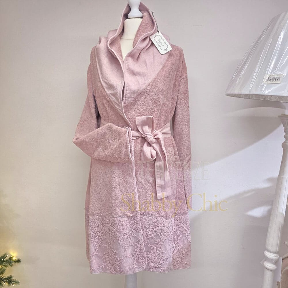 Chez Moi Peignoir Femme Col Châle Corinzio Rose Antique L