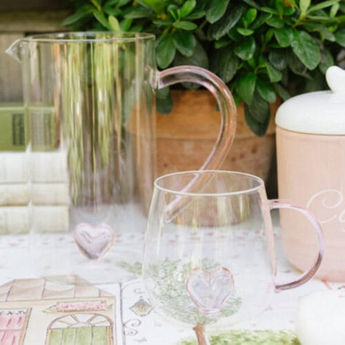 Alternative view of Tazza in Vetro Borosilicato La Vie En Rose 400 ml - Nuvole di Stoffa