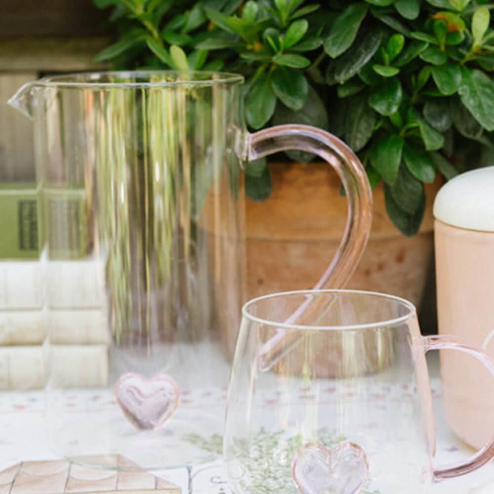 Pichet en verre borosilicaté La Vie En Rose 1200 ml - Nuvole di Stoffa – Image 2