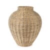 Vaso in vimini intrecciato a mano, di colore naturale, con design a silhouette classica e intreccio delicato. Dimensioni: 40x40x45 cm.