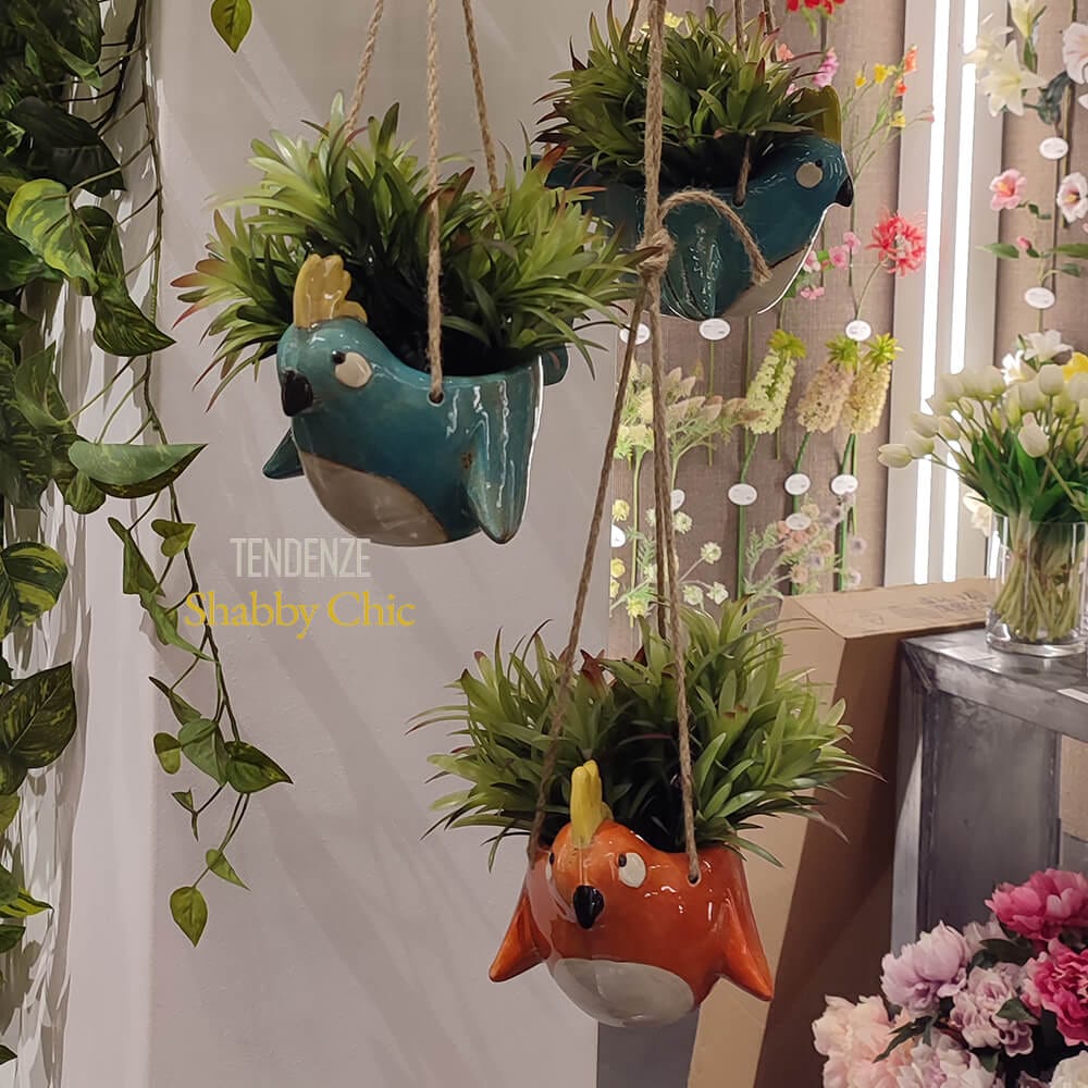 Vaso Da Giardino In Ceramica Fox 7 X 4,5 Pollici – Blu – Per Fiori Indoor/outdoor
