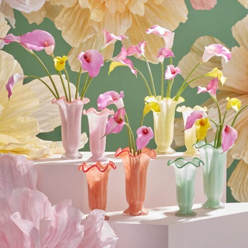 EDG Vaso Campanula Rosa in vetro H 30 cm - immagine 2