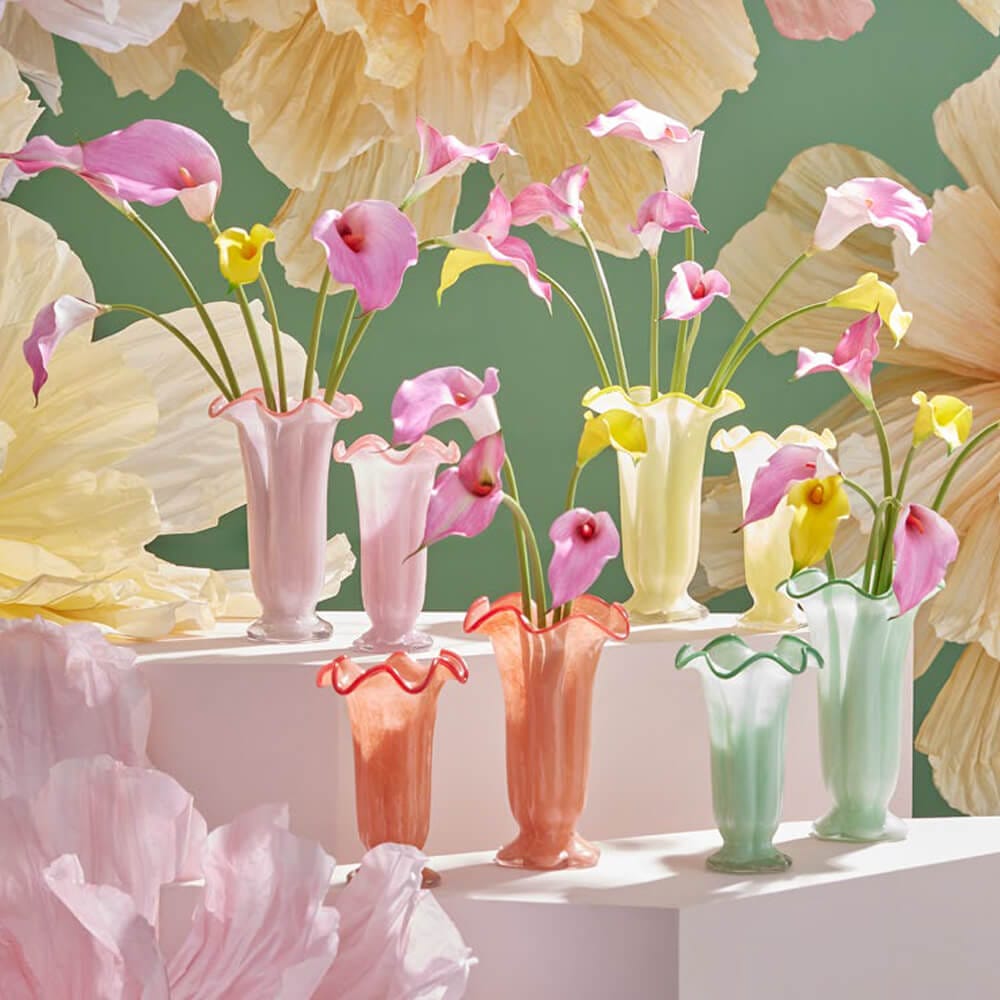 EDG Vaso Campanula in vetro verde H 25 cm 3 EDG Vaso Campanula in vetro verde H 25 cm - immagine 3