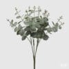 Bouquet decorativo di eucalipto con foglie verdi realistiche, ideale per composizioni floreali eleganti.