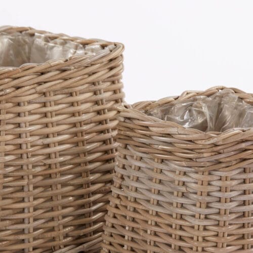 Alternative view of Panier en osier carré EDG avec revêtement en plastique