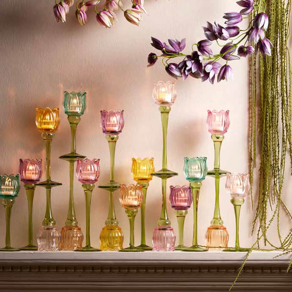 Bougeoir Tulipe EDG H 19 P 8 cm - 6 Couleurs – Image 3