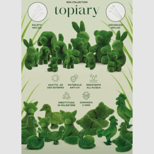 EDG Décoration d'herbe topiaire "Lapin" H48 cm – Image 5