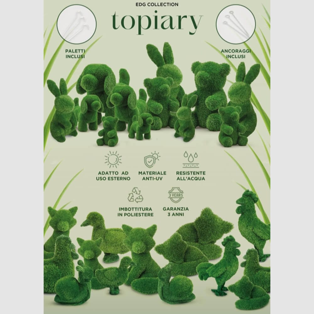 EDG Décoration d'herbe topiaire "Lapin" H48 cm – Image 5