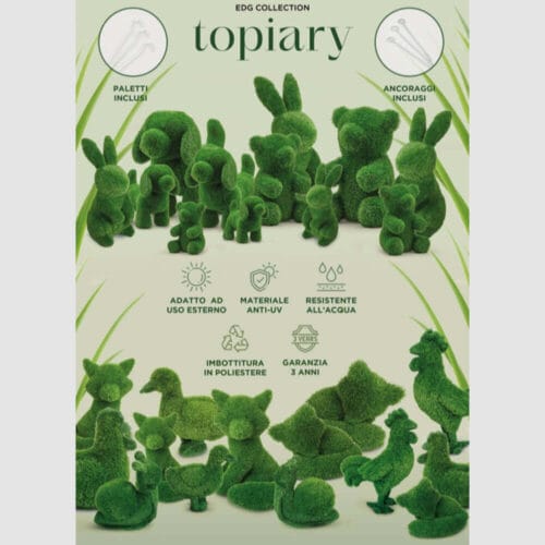EDG Décoration d'herbe topiaire "Lapin" H 85 cm – Image 4
