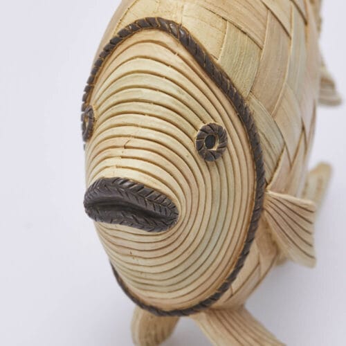 Alternative view of EDG Poisson décoratif en imitation bambou H 18,5 cm
